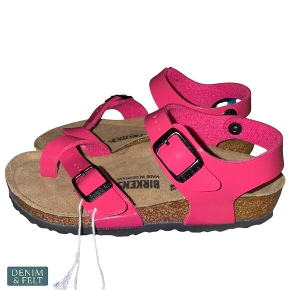 Birkenstock Taormina Kids Sandals Pink Narrow Fit Size 9 US Adjustable Straps - Picture 6 of 10
